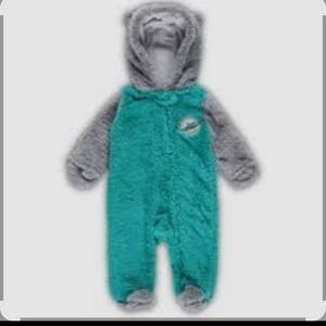 Miami Dolphins Aqua/Gray Onesie Full Zip Sleeper SZ 3/6